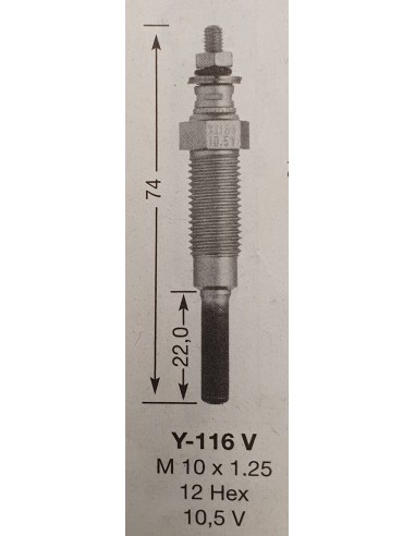 Žvakė pakaitinimo NGK Y-116V 2131